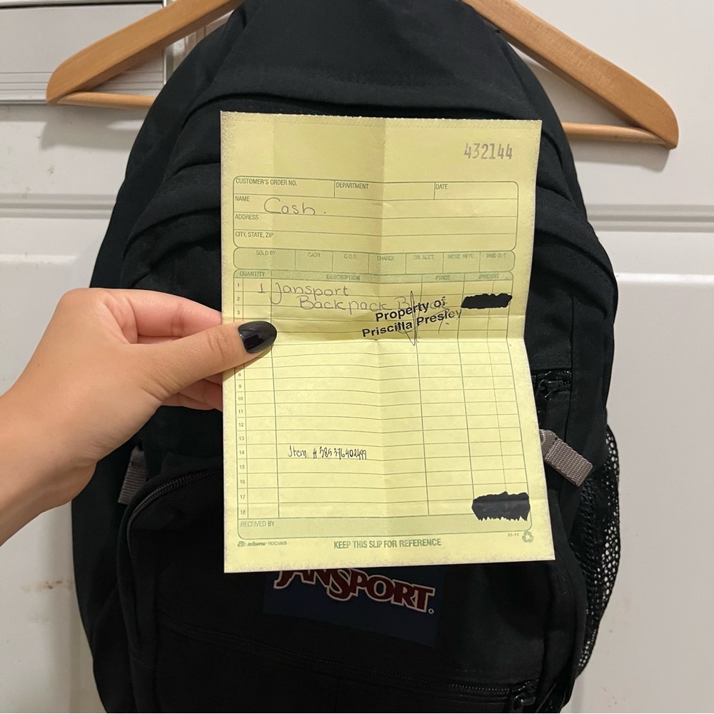 Priscilla Presley Estate Sale Jansport Black Backpack!